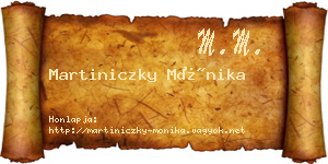 Martiniczky Mónika névjegykártya