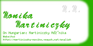 monika martiniczky business card